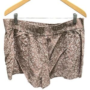 A new day high rise pull on brown leopard print shorts